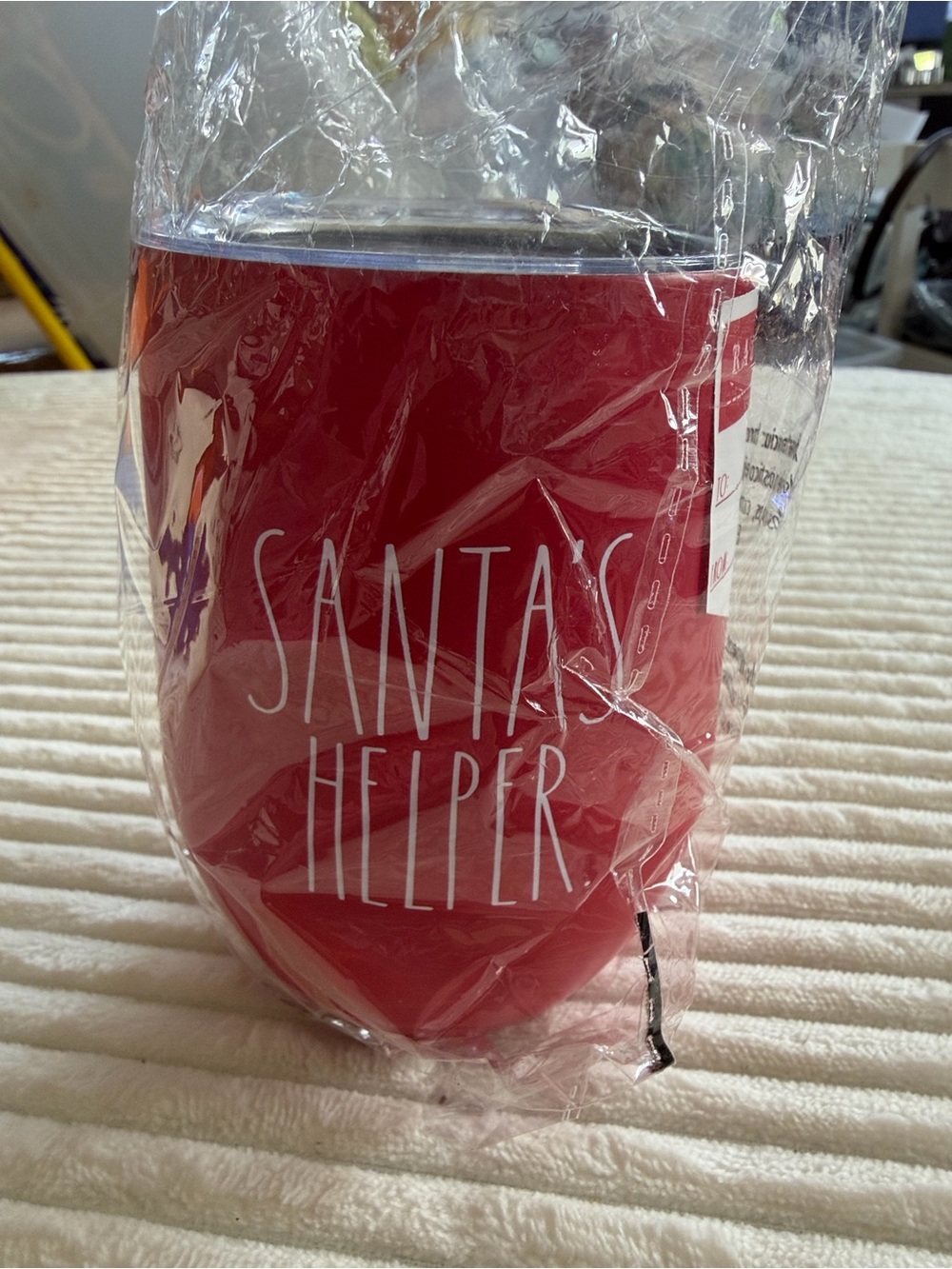 Rae Dunn Red Holiday Stemless Tumbler